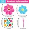 96 Pcs Hawaiian Luau Party Supplies, Party Tableware Set Serves 24 Guests